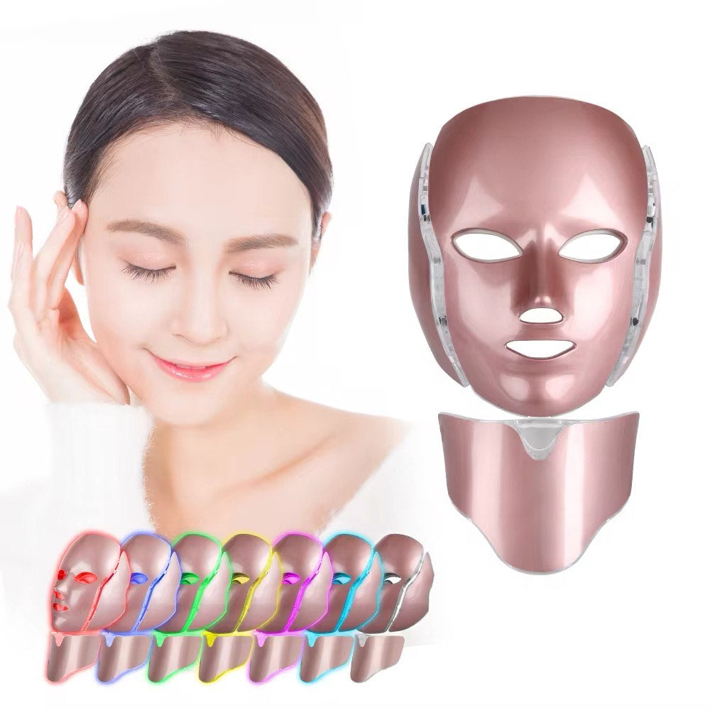 7 Colors LED Facial Mask with Neck Face Care Treatment My Store