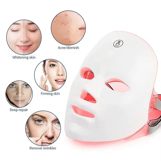 Rechargeable Facial LED Mask 7 Colors LED Photon Therapy My Store