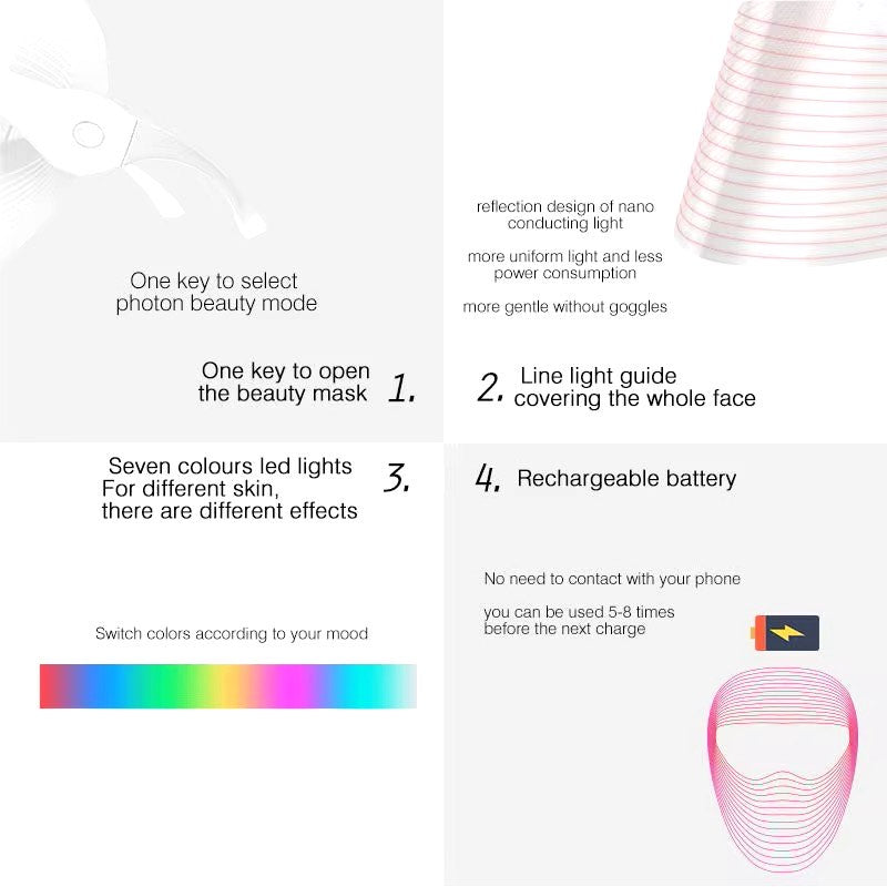 LED Beauty Mask 7 Colors Light My Store